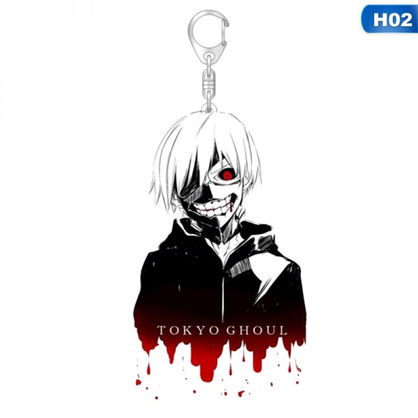 1pcs Tokyo Ghoul Keychain Kaneki Ken Key Chain Pendant Acrylic Anime Accessories Cartoon Key Ring 2 - Tokyo Ghoul Merch Store