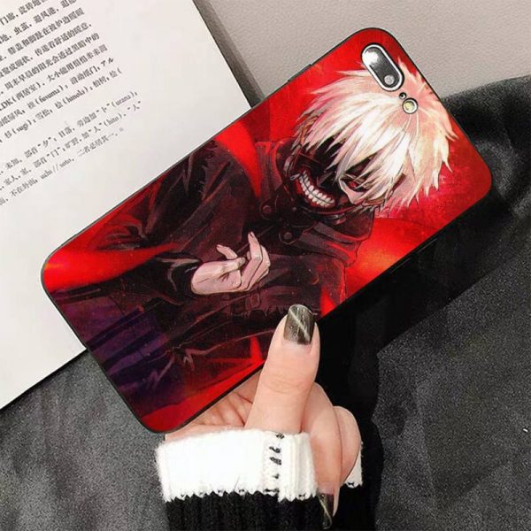 FHNBLJ Tokyo Ghoul Anime Soft Silicone Black Phone Case For iphone 12pro max 8 7 6 2 - Tokyo Ghoul Merch Store