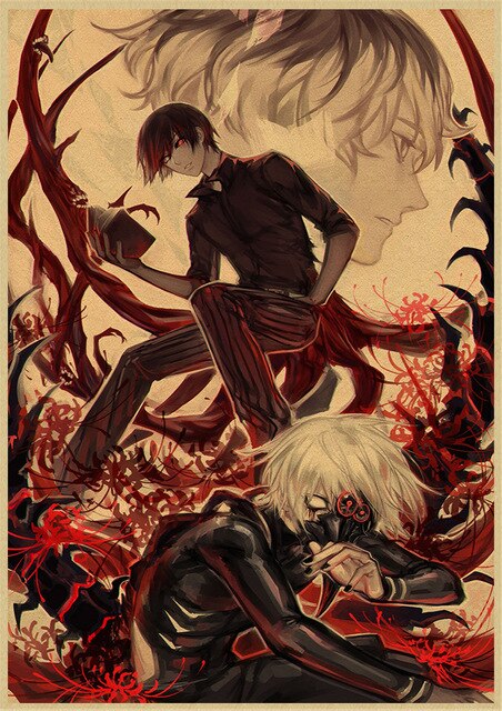 Tokyo Ghoul Vintage C i n Ho t H nh Poster Retro Kraft Gi y Poster 14.jpg 640x640 14 - Tokyo Ghoul Merch Store