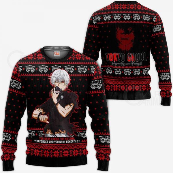 Ken Kaneki Ugly Christmas Sweater Tokyo Ghoul Xmas Gift Idea VA11Official Tokyo Ghoul Merch