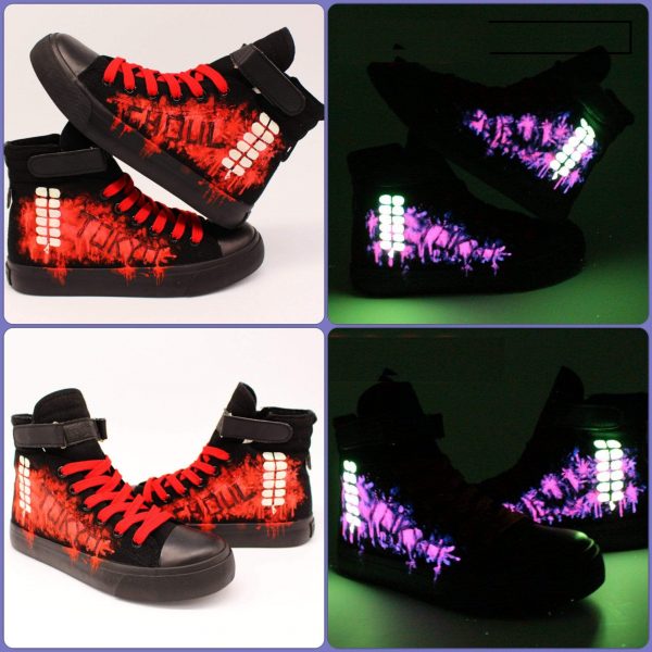 Tokyo Ghoul Glowing Shoes | Hand Painted LuminousOfficial Tokyo Ghoul Merch