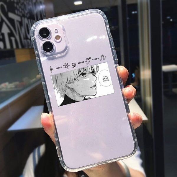Tokyo Ghoul Kaneki Ken Clear Phone Case For iPhone 11 Pro Max 12 XS 8 7 2 - Tokyo Ghoul Merch Store