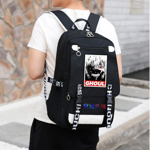 Anime Tokyo Ghoul Backpacks Bolsa Students Manga cartoon Black Schoolbag Girls Boys Bookbag Waterproof Laptop Bag 3 - Tokyo Ghoul Merch Store